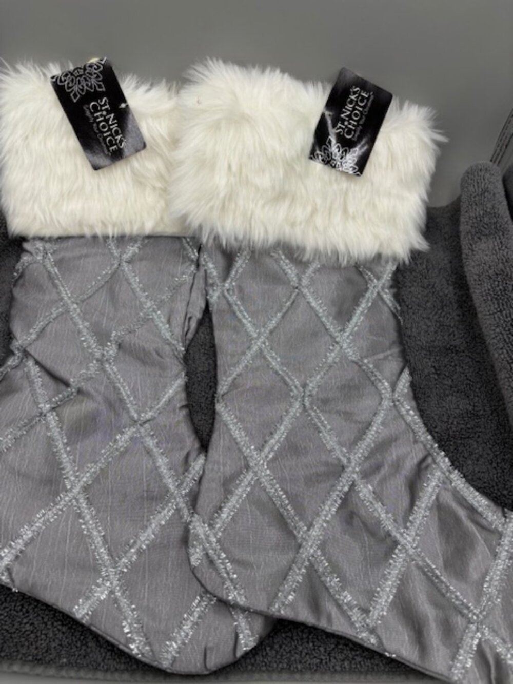 St. Nicks Choice Satin 2 Silver Stockings